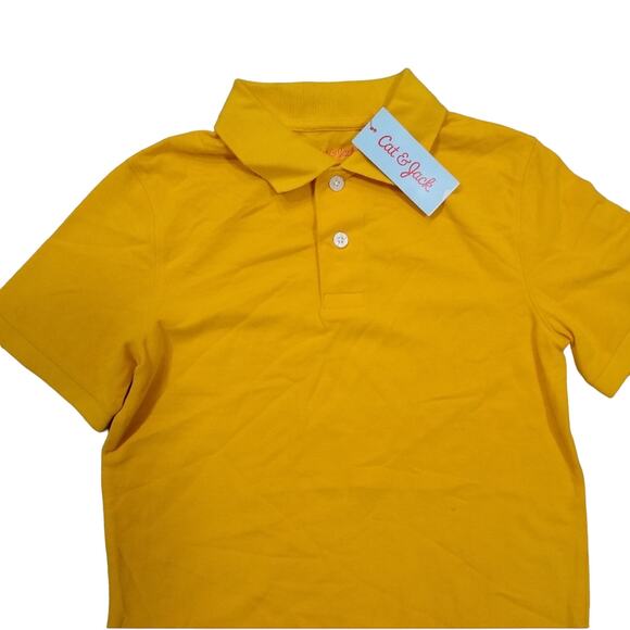 🎉[B321] NWT Cat & Jack Yellow Collar Shirt, Youth Size Medium - Picture 2 of 3